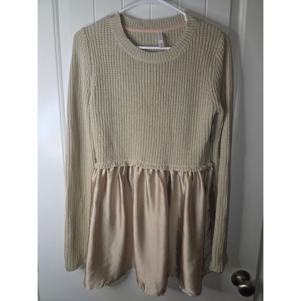 Xhilaration Satin Peplum Sweater Medium